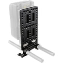 CAMVATE Multi-Purpose Mounting Cheese Plate with Railblock (Black Levers)