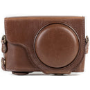 MegaGear Ever Ready Leather Camera Case for Panasonic LUMIX DC-ZS70 and DC-TZ90 (Dark Brown)