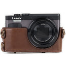 MegaGear Ever Ready Leather Camera Case for Panasonic LUMIX DC-ZS70 and DC-TZ90 (Dark Brown)
