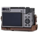 MegaGear Ever Ready Leather Camera Case for Panasonic LUMIX DC-ZS70 and DC-TZ90 (Dark Brown)