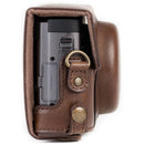MegaGear Ever Ready Leather Camera Case for Panasonic LUMIX DC-ZS70 and DC-TZ90 (Dark Brown)