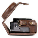 MegaGear Ever Ready Leather Camera Case for Panasonic LUMIX DC-ZS70 and DC-TZ90 (Dark Brown)