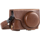 MegaGear Ever Ready Leather Camera Case for Panasonic LUMIX DC-ZS70 and DC-TZ90 (Dark Brown)
