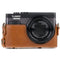 MegaGear Ever Ready Leather Camera Case for Panasonic LUMIX DC-ZS70 and DC-TZ90 (Light Brown)