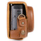MegaGear Ever Ready Leather Camera Case for Panasonic LUMIX DC-ZS70 and DC-TZ90 (Light Brown)