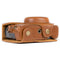 MegaGear Ever Ready Leather Camera Case for Panasonic LUMIX DC-ZS70 and DC-TZ90 (Light Brown)