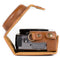 MegaGear Ever Ready Leather Camera Case for Panasonic LUMIX DC-ZS70 and DC-TZ90 (Light Brown)