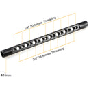 CAMVATE 15mm Cheese Rod with 1/4" & 3/8" Threaded Holes for DSLR Rigs Camera Video Cage (7.8")