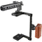 CAMVATE Universal Camera Cage with Top Handle and Wooden Handgrip