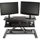 Luxor Two-Tier Pneumatic Standing Desk Converter (Black)