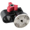 CAMVATE 15mm Single Rod Clamp with ARRI Rosette Mount for Handle Shoulder Rig (Red Thumbscrew)