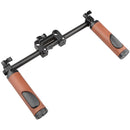 CAMVATE Rod Mount Dual Leather Handgrip Set