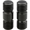 CAMVATE 15mm Rod Connector with M12 Threads (Black, 2-Pack)