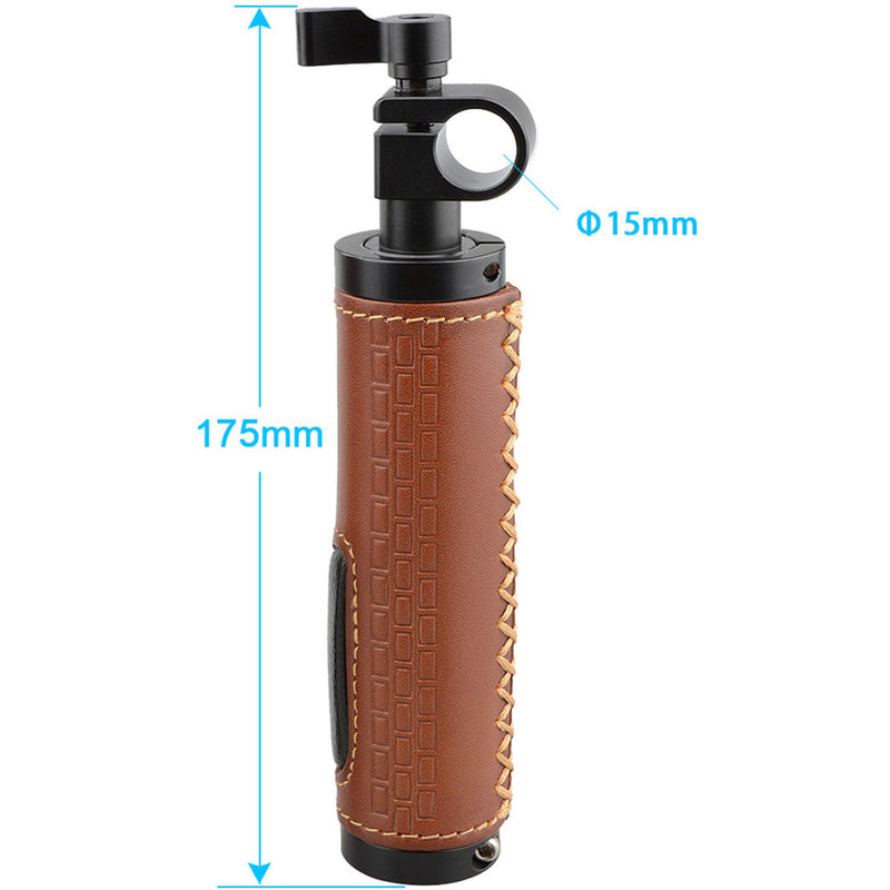 CAMVATE 15mm Rod Clamp Leather Handle Grip for DSLR Camera Rod System