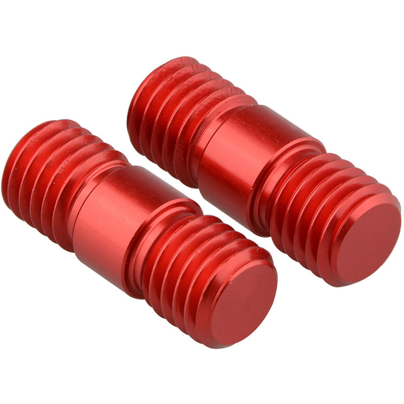 CAMVATE 15mm Rail System Extension Connector with M12 Threads (Red, 2-Pack)