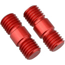 CAMVATE 15mm Rail System Extension Connector with M12 Threads (Red, 2-Pack)