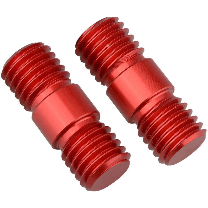 CAMVATE 15mm Rail System Extension Connector with M12 Threads (Red, 2-Pack)