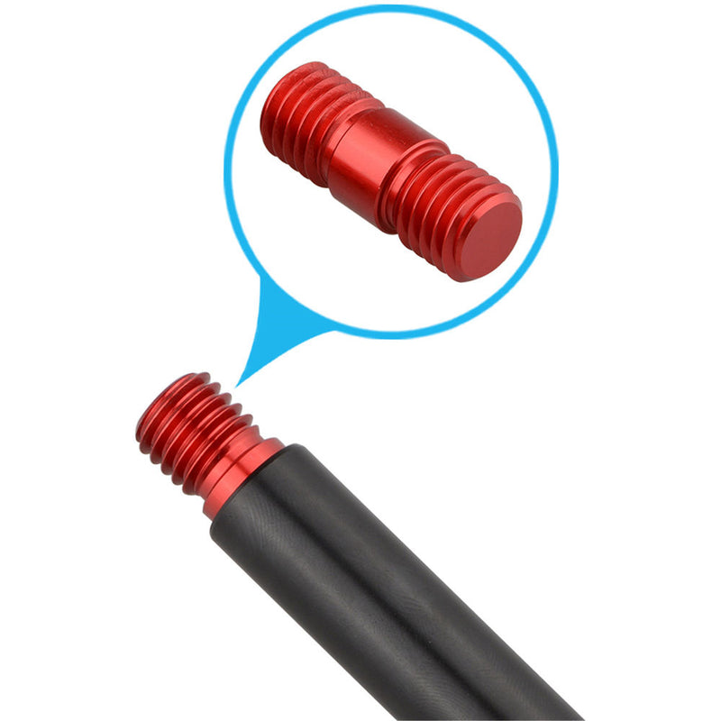 CAMVATE 15mm Rail System Extension Connector with M12 Threads (Red, 2-Pack)