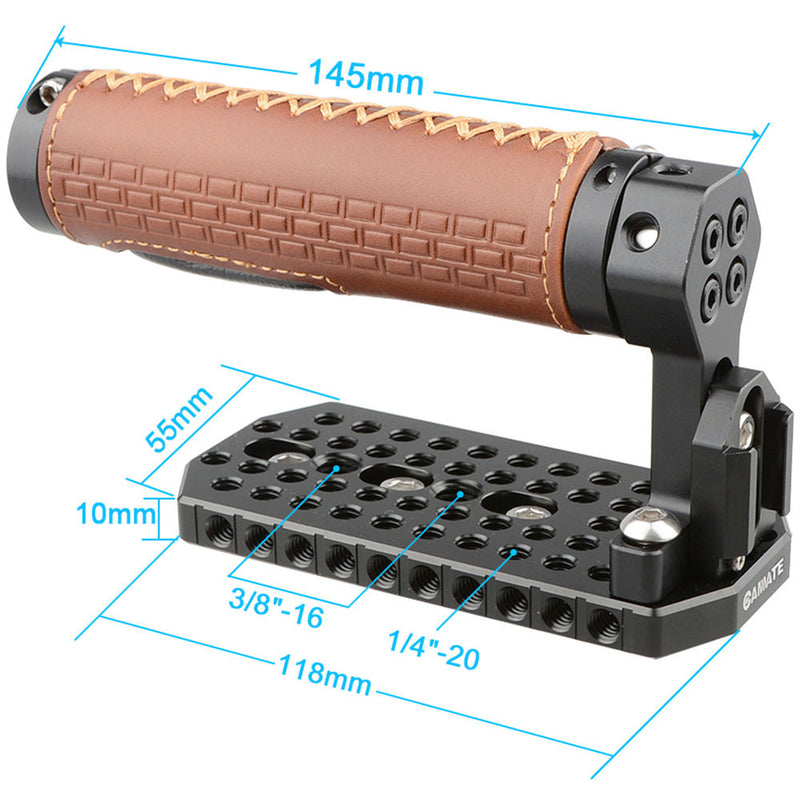 CAMVATE Handle Grip Top Cheese Plate for Blackmagic Design URSA Mini Cameras (Leather)