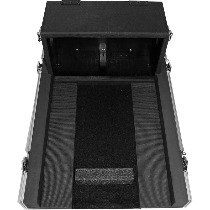 ProX Heavy-Duty Flight Case with Doghouse and Wheels for Yamaha QL1 Studio Mixer Console (Silver on Black)