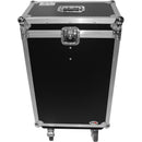 ProX Heavy-Duty Flight Case with Doghouse and Wheels for Yamaha QL1 Studio Mixer Console (Silver on Black)