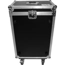 ProX Heavy-Duty Flight Case with Doghouse and Wheels for Yamaha QL1 Studio Mixer Console (Silver on Black)