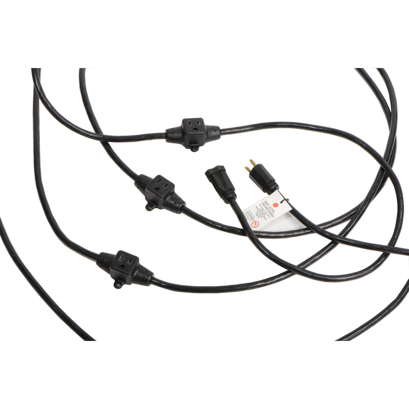 Century Wire and Cable 14 AWG Multi-Outlet Power Cable (32.5', Black)