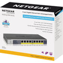 Netgear GS108PP 8-Port Gigabit Ethernet PoE+ Unmanaged Switch