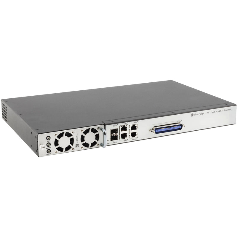 NVT Phybridge PHYBRIDGE PoLRE 24-Port Ethernet/PoE Managed Switch over Single Pair of Wire (Up to 1200')