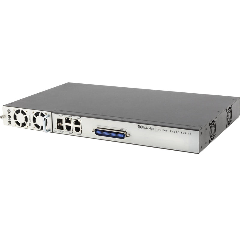 NVT Phybridge PHYBRIDGE PoLRE 24-Port Ethernet/PoE Managed Switch over Single Pair of Wire (Up to 1200')