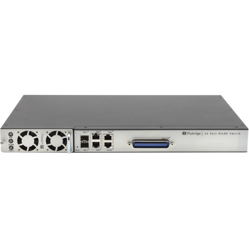 NVT Phybridge PHYBRIDGE PoLRE 24-Port Ethernet/PoE Managed Switch over Single Pair of Wire (Up to 1200')