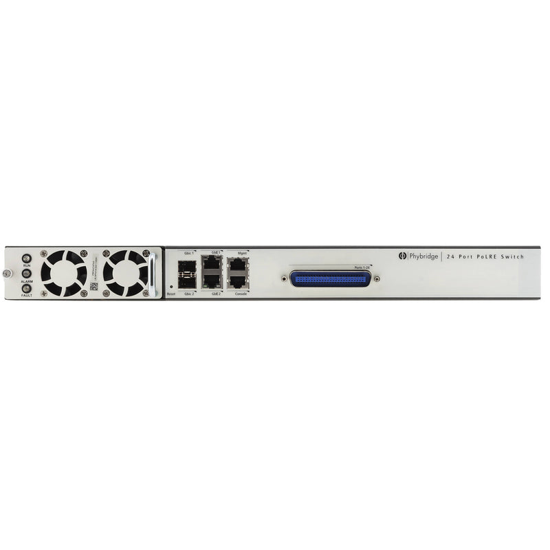 NVT Phybridge PHYBRIDGE PoLRE 24-Port Ethernet/PoE Managed Switch over Single Pair of Wire (Up to 1200')