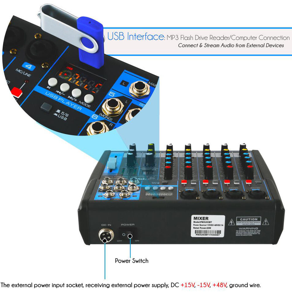 Pmxu Buy in India Pyle Pro PMXU63BT Compact 6-Channel, Bluetooth-Enabled ...