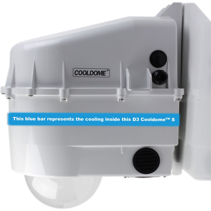 Dotworkz D3 COOLDOME Single-Fan Active Cooling Outdoor Vandal-Resistant Camera Enclosure