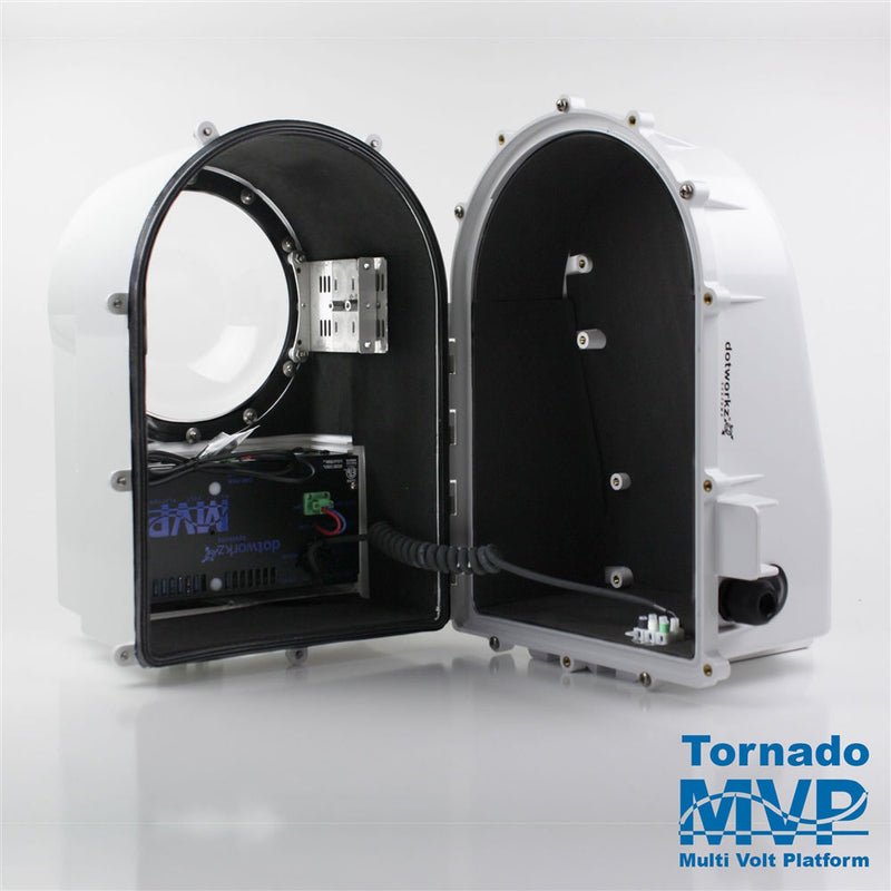 Dotworkz D3 Tornado Dual Blower Outdoor Camera Enclosure with Multi-Volt Platform & Tinted Lens