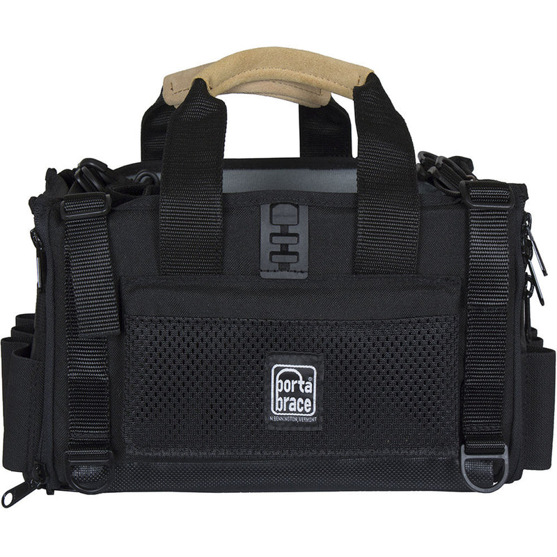 Porta Brace Silent Audio Organizer Case with Heavy-Duty Strap, Harness, Rain Cover & Pouches