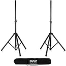Pyle Pro Height-Adjustable Tripod Speaker Stands Kit (Pair) and Travel Bag
