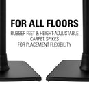 SANUS WSS21 Wireless Speaker Stand for the Sonos One, PLAY:1 & PLAY:3 (Black, Single)