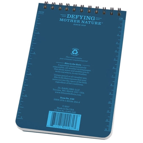 Rite in The Rain All-Weather Top-Spiral Pocket Notebook (4 x 6", Blue)