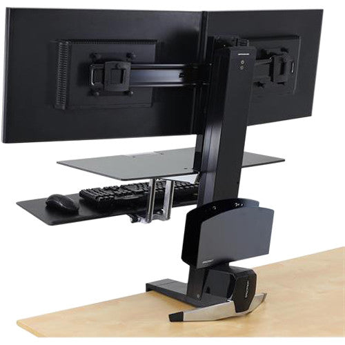 Ergotron WorkFit-S Dual Monitor with Worksurface+ (White)