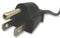 VOLEX X-4203045A Mains Power Cord, Mains Plug, USA, Free Ends, 6.5 ft, 2 m, Black