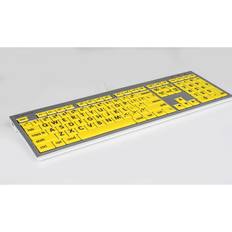 LogicKeyboard Large Print ALBA Mac Pro American English Keyboard (Black on Yellow)