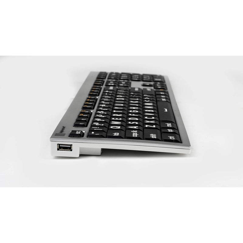 LogicKeyboard Large Print ALBA Mac Pro American English Keyboard (White on Black)