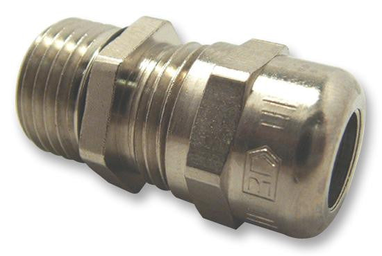 HYLEC 50.620M/EMVDL-F Cable Gland, M20 x 1.5, 9 mm, 13 mm, Brass, Metallic - Nickel Finish