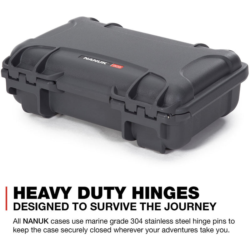 Nanuk 909 Series Case (Graphite, with Foam)