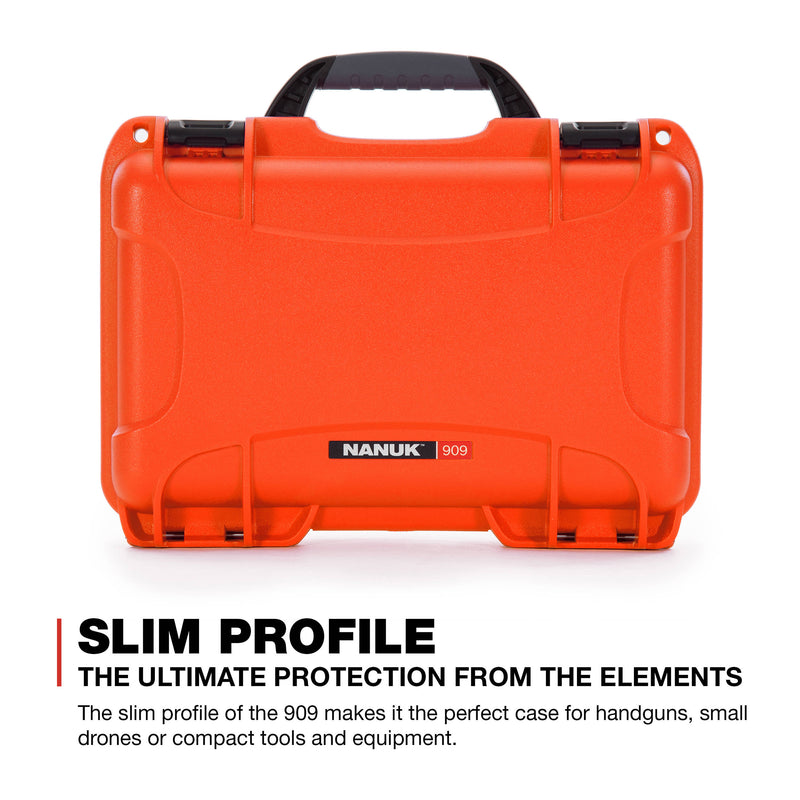 Nanuk 909 Series Case (Orange, with Foam)