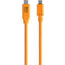 Tether Tools TetherPro USB Type-C Male to 5-Pin Micro-USB 2.0 Type-B Male Cable (15', Orange)