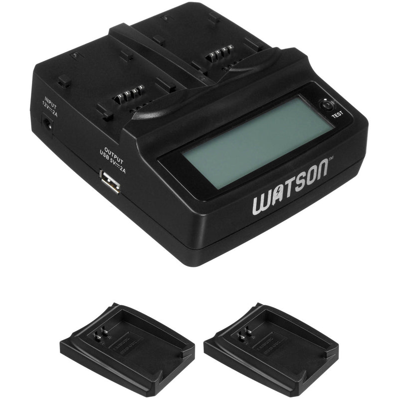 Watson Duo LCD Charger with Two NP-BX1 Battery Plates