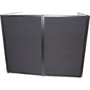 ProX Portable 4-Panel DJ Facade (Party Black Frame)