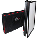 ProX Portable 4-Panel DJ Facade (Party Black Frame)